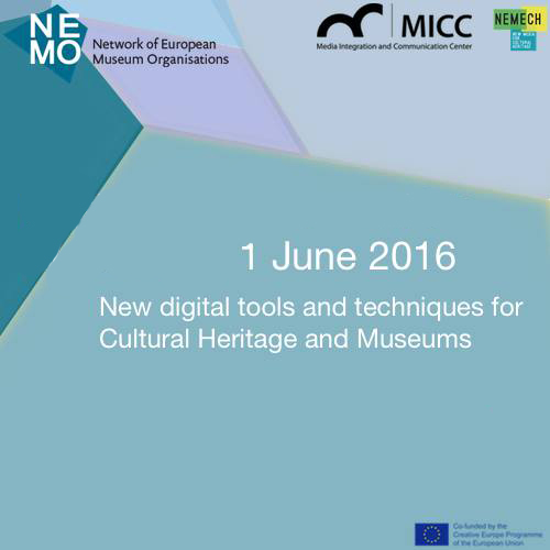 WEBINAR New digital tools and techniques for Cultural Heritage and Museums