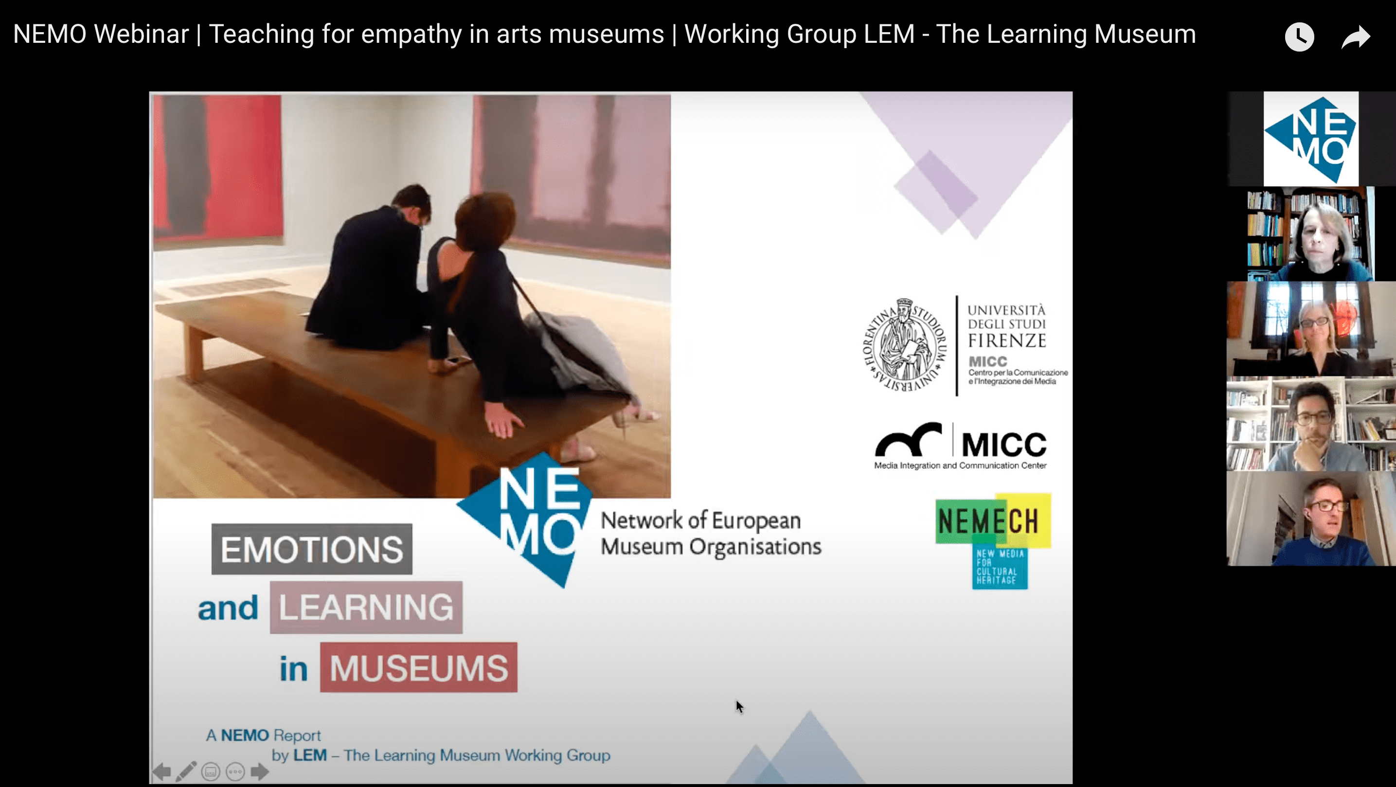 “Emotions and learning in museums” at NEMO Webinar